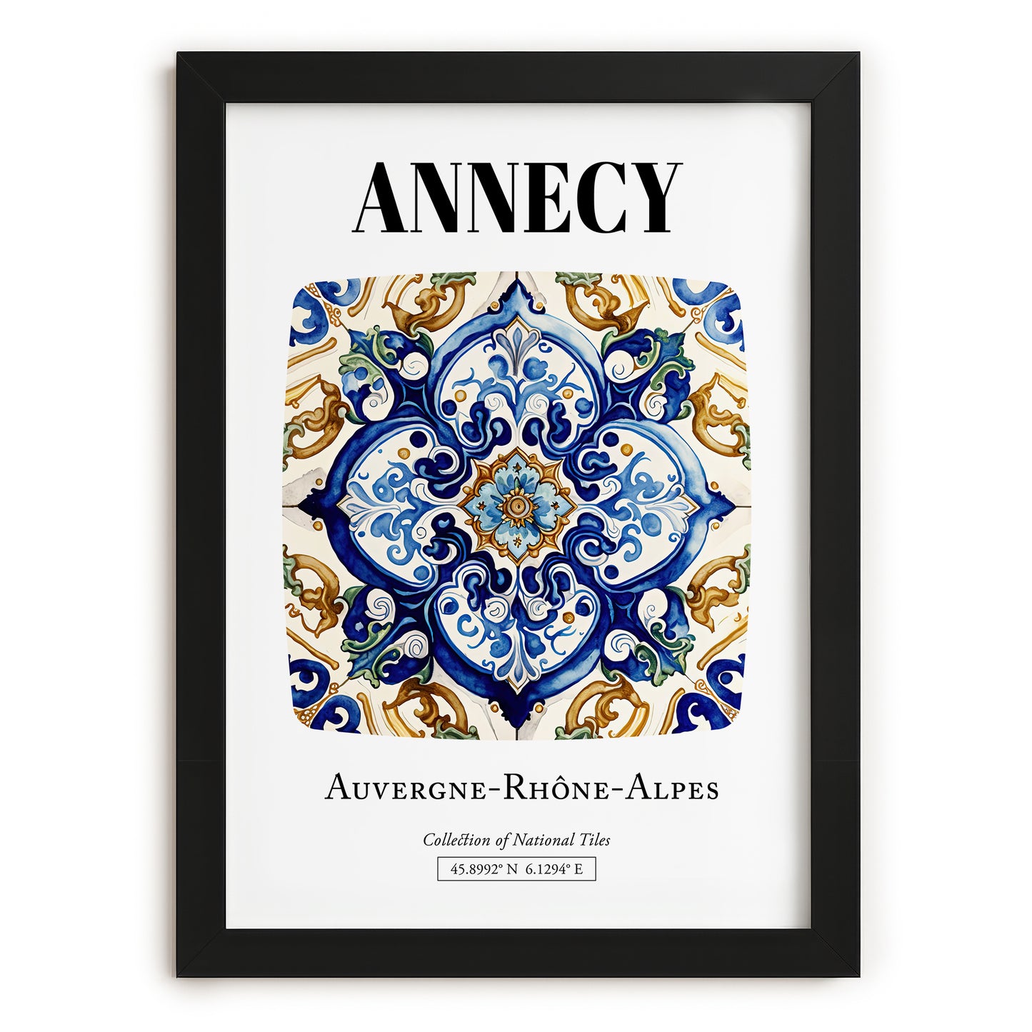 Annecy, France – Dream Destination Decor, in sleek black frame