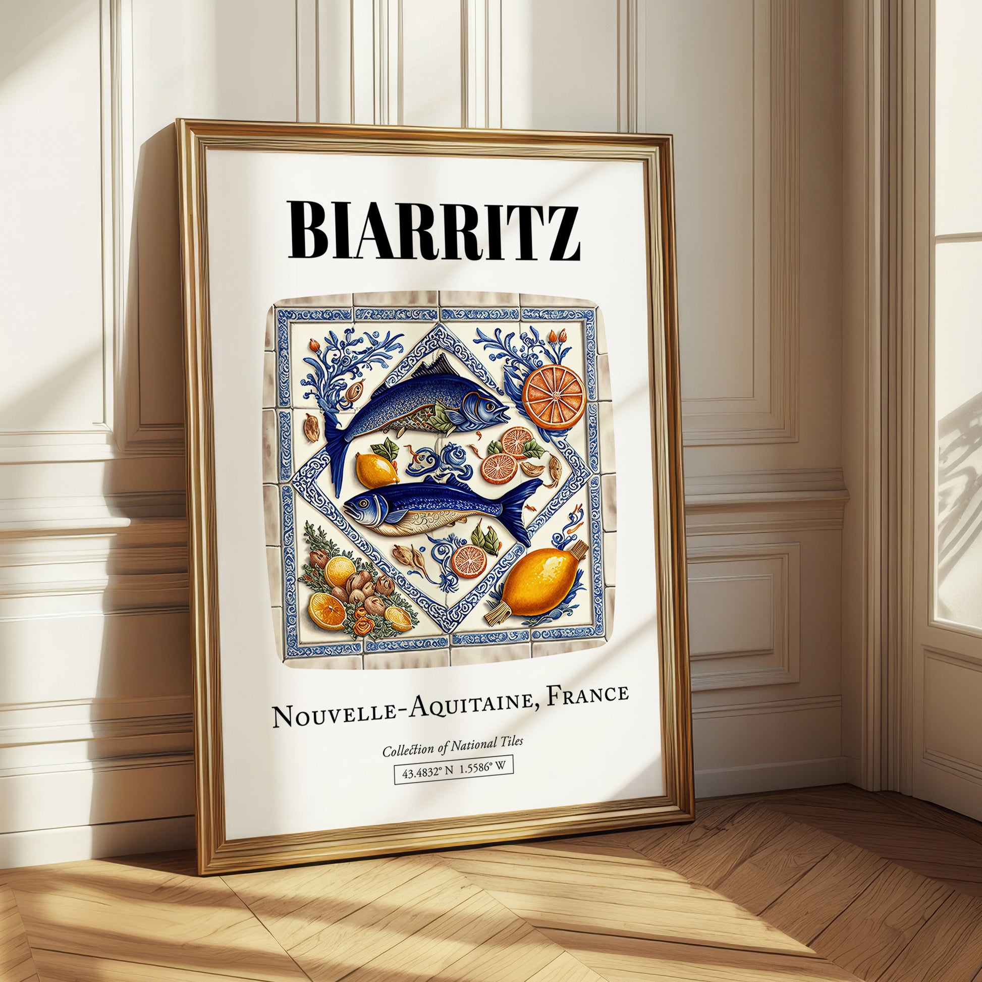 Biarritz, France – Travel Wall Decor, styled in a charming Paris street view
