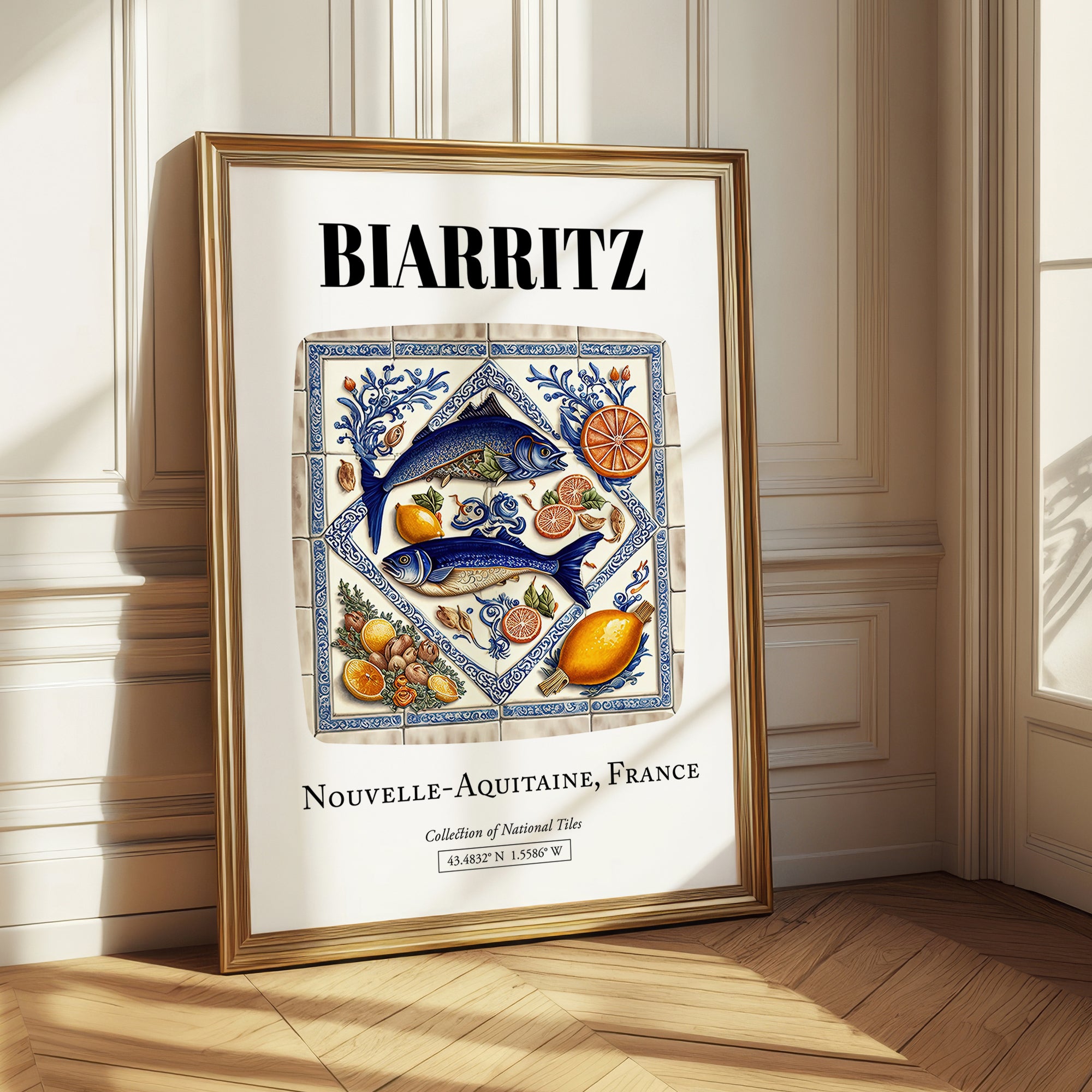 Biarritz, France – Travel Wall Decor, styled in a charming Paris street view