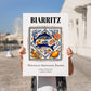 Biarritz, France – Travel Wall Decor, no-text version framed in wood