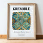 Grenoble, France – Travel Print, in wooden frame leaning on the floor