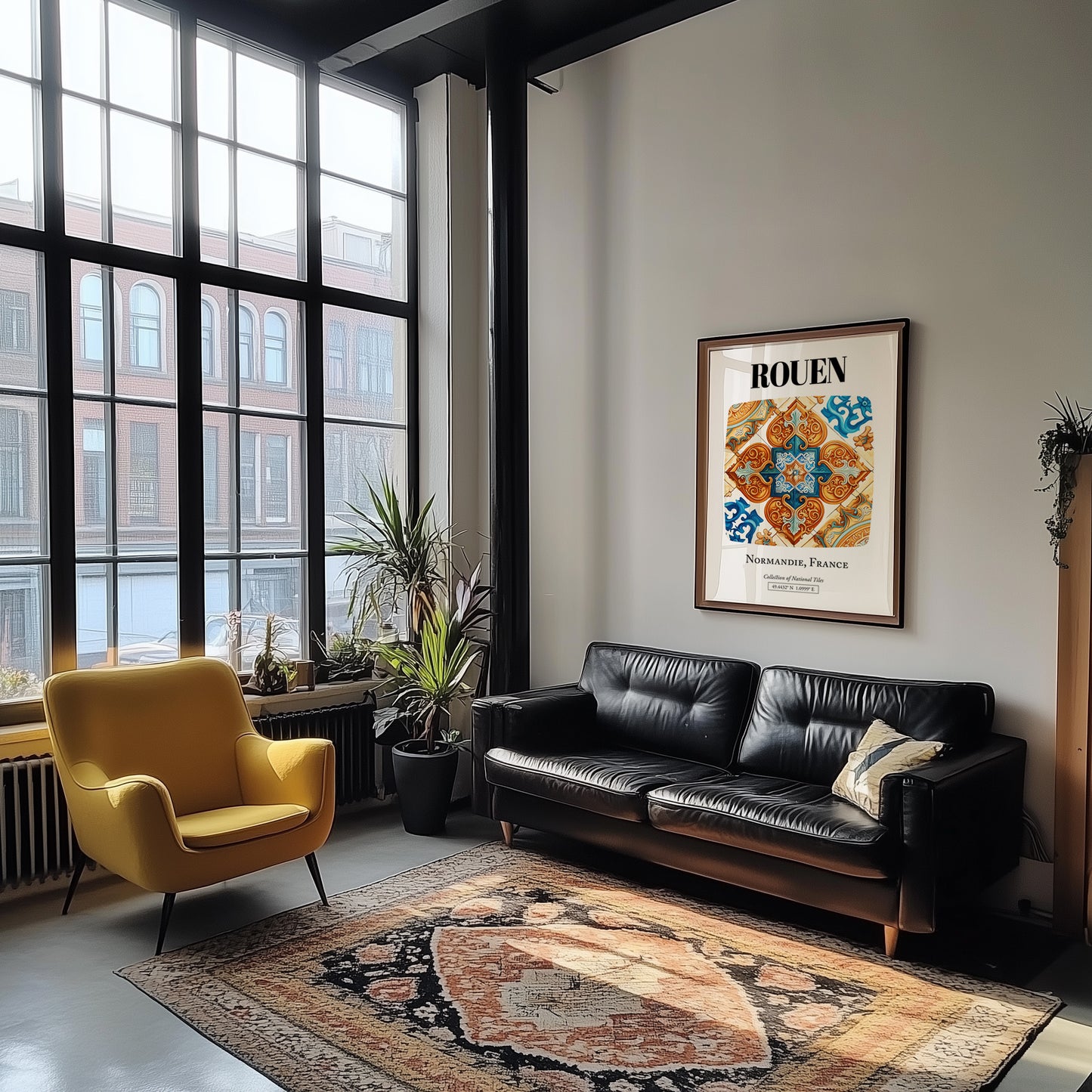 Rouen, France – Architectural Travel Art, unframed on coastal sand