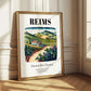Reims, France – Historic Cities Art Print, styled in a charming Paris street view