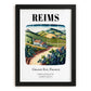 Reims, France – Historic Cities Art Print, in sleek black frame