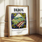 Dijon, France – Travel Poster, styled in a charming Paris street view