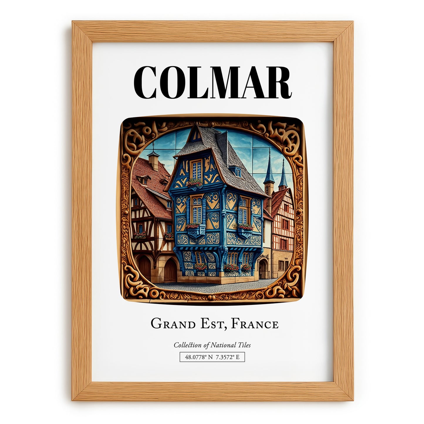 Colmar, France – Travel Wall Decor, set in oak frame