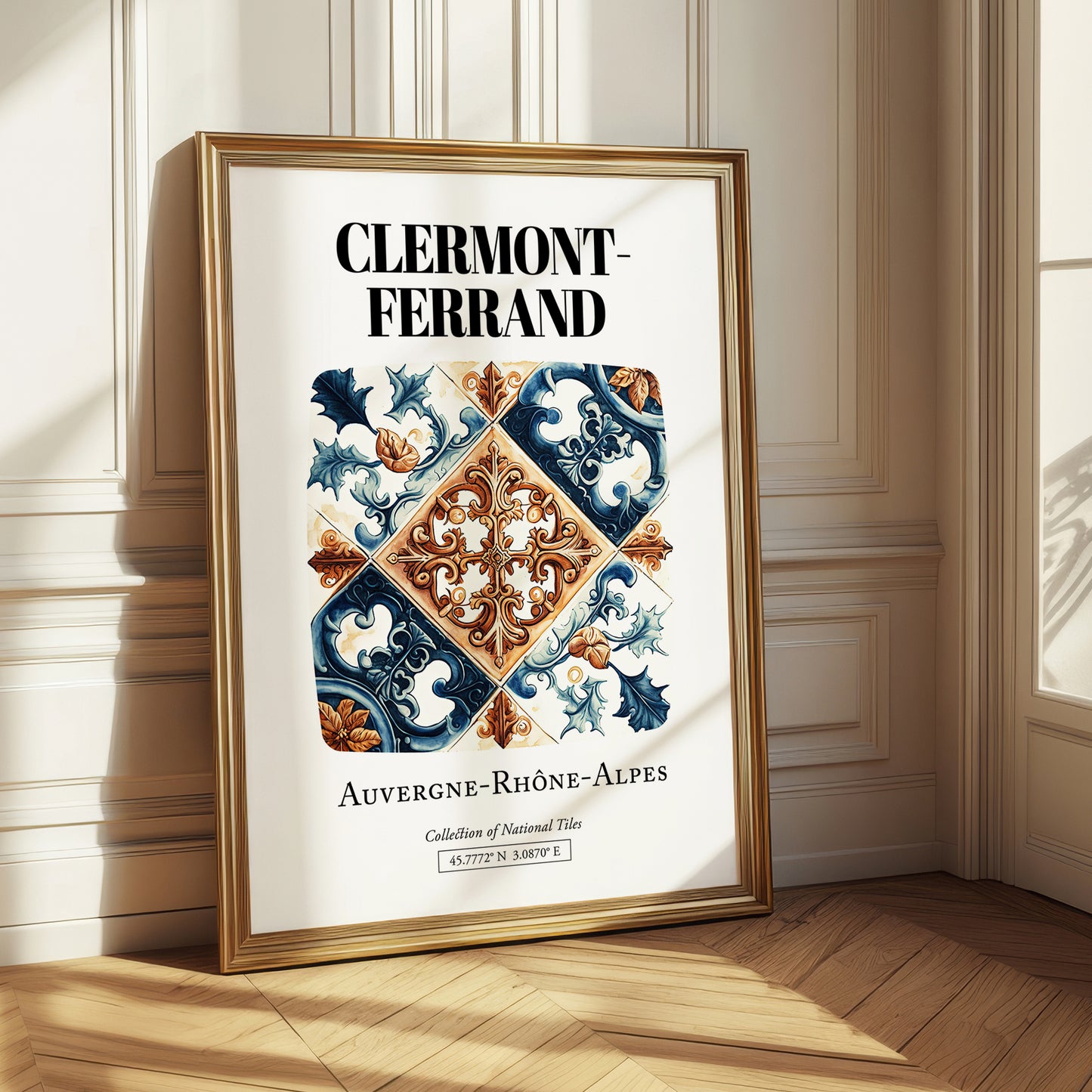Clermont-ferrand, France – Travel Poster, styled in a charming Paris street view