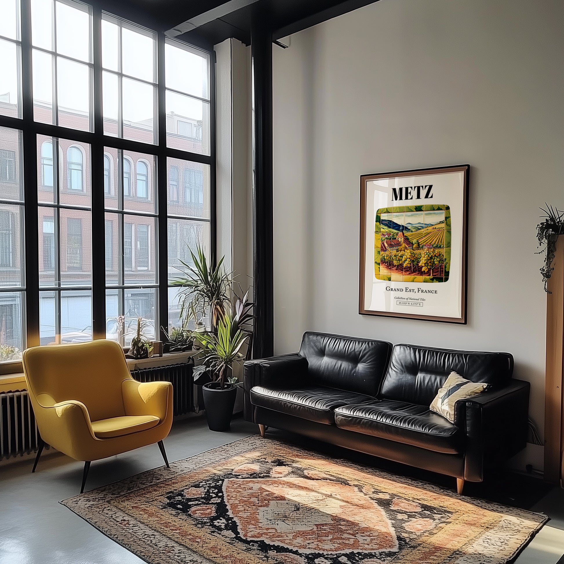 Metz, France – Travel Wall Art, unframed on coastal sand