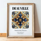 Deauville, France – Travel Print, in wooden frame leaning on the floor