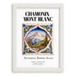 Chamonix-mont-blanc, France – Travel Wall Art, placed in minimal white frame