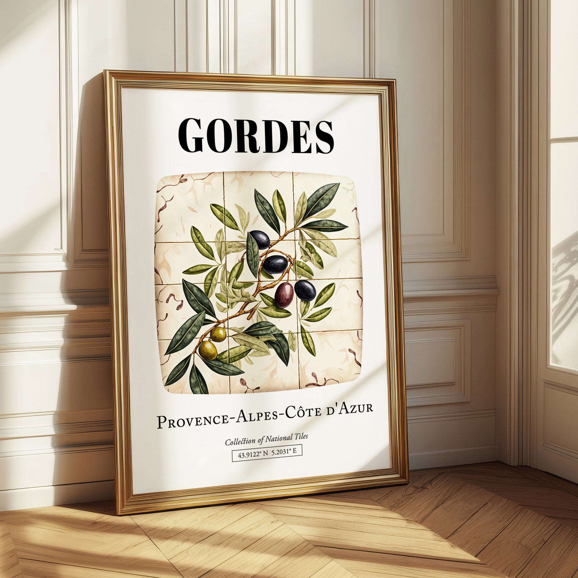 Gordes, France – Travel Poster, styled in a charming Paris street view