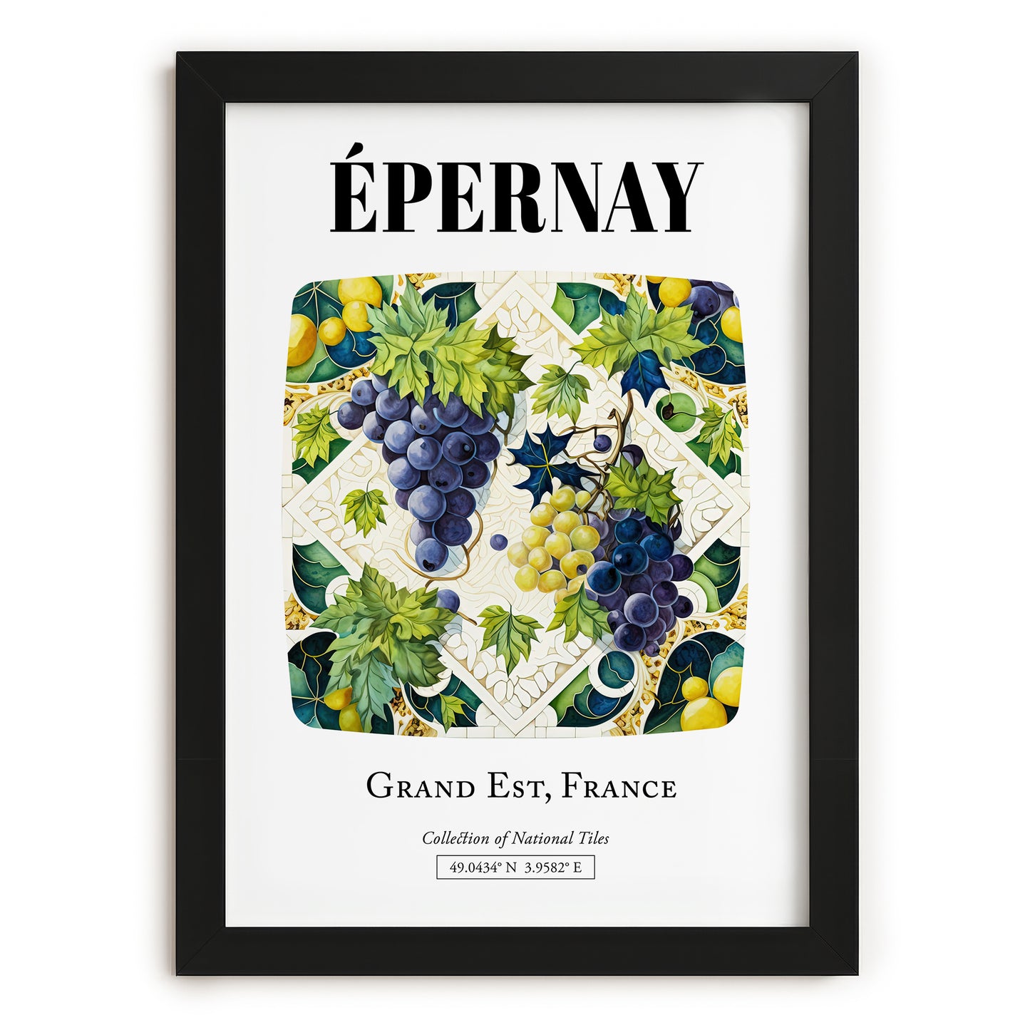 Épernay, France – Travel Print, in sleek black frame