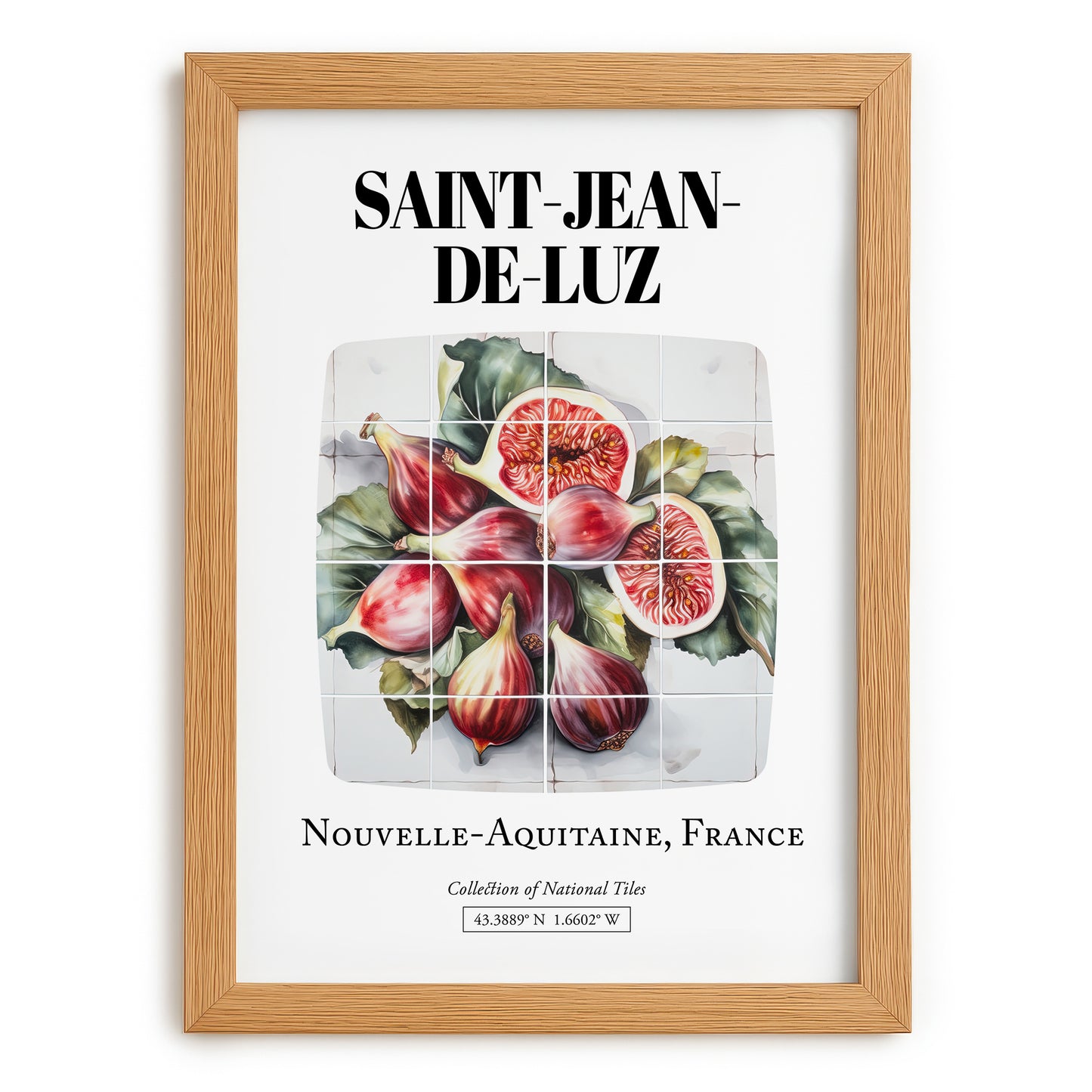 Saint-jean-de-luz, France – Vintage Travel Poster, set in oak frame