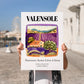 Valensole, France – Illustrated Travel Poster, no-text version framed in wood