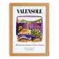 Valensole, France – Illustrated Travel Poster, set in oak frame