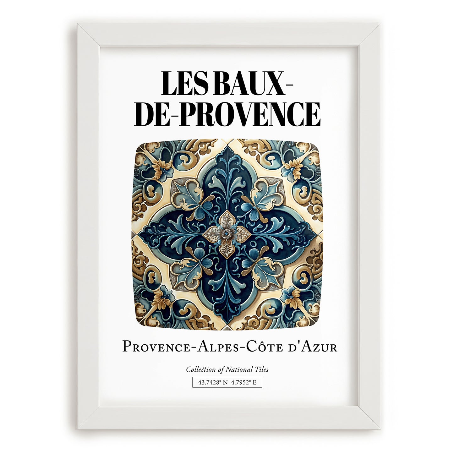 Les Baux-de-provence, France – Dream Destination Decor, placed in minimal white frame