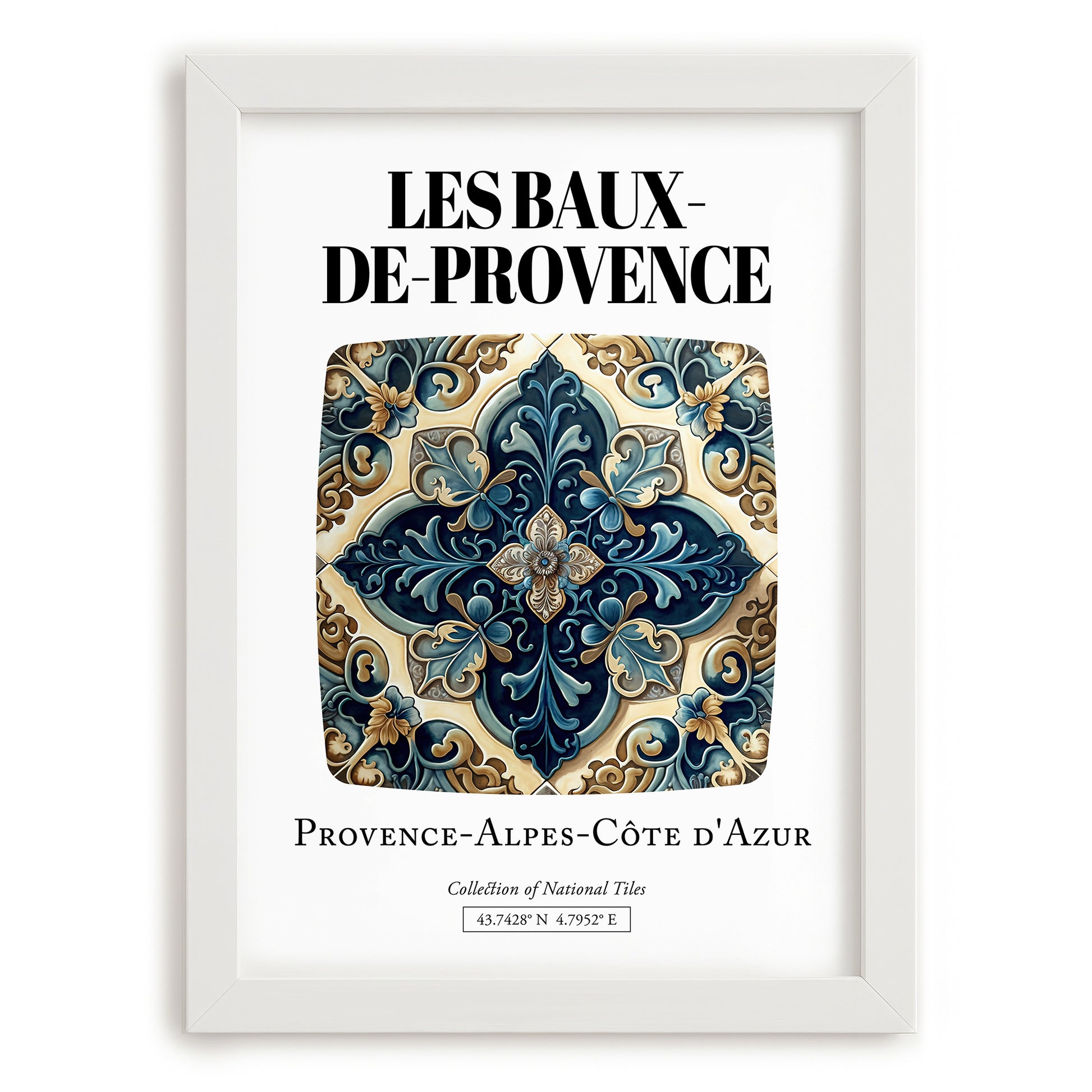 Les Baux-de-provence, France – Dream Destination Decor, placed in minimal white frame