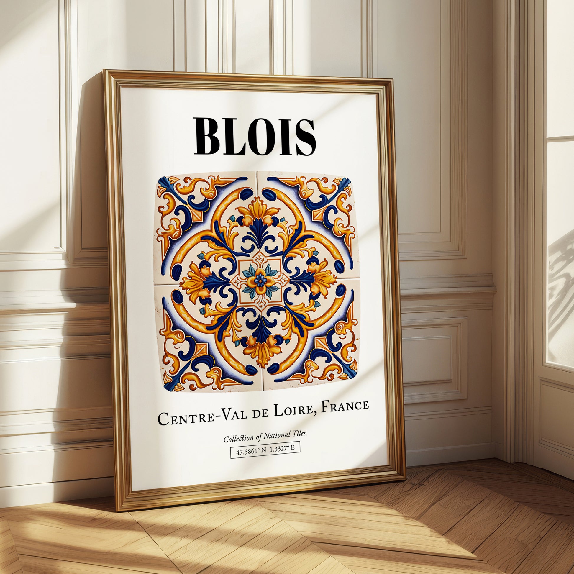 Blois, France – Travel Poster, styled in a charming Paris street view