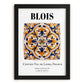 Blois, France – Travel Poster, in sleek black frame
