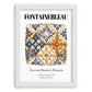 Fontainebleau, France – Tourist Destination Poster, placed in minimal white frame