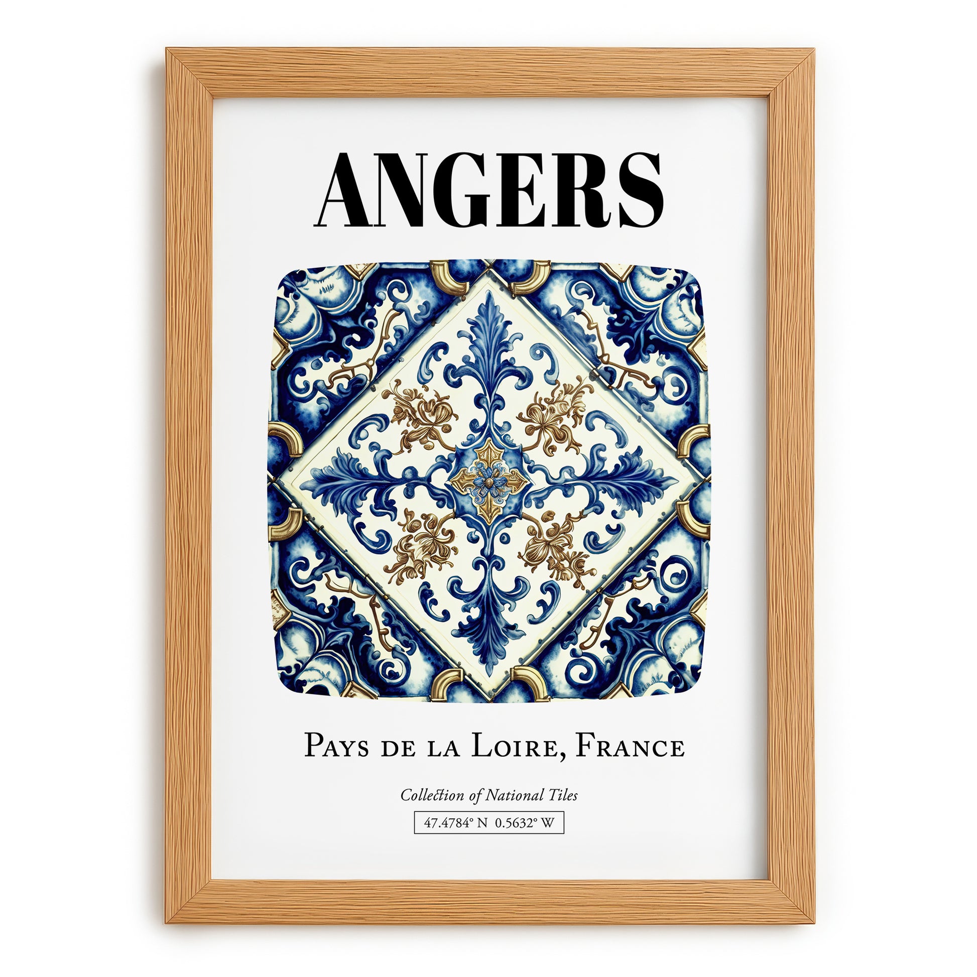 Angers, France – Travel Wall Decor, set in oak frame