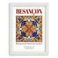 Besançon, France – World Heritage Travel Poster, placed in minimal white frame