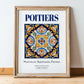 Poitiers, France – Travel Poster, in wooden frame leaning on the floor