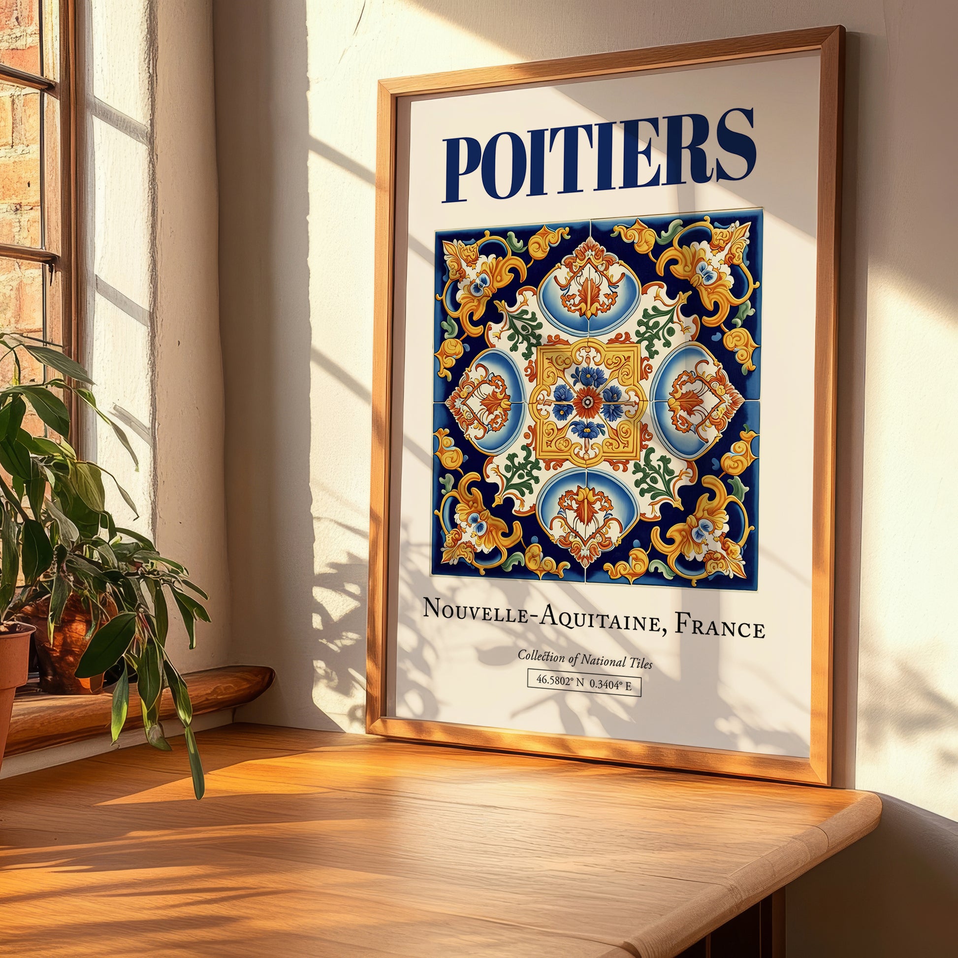 Poitiers, France – Travel Poster, clean layout with no caption