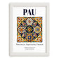 Pau, France – Wanderlust Wall Decor, placed in minimal white frame