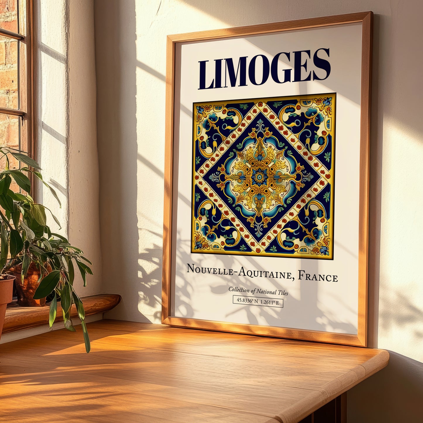 Limoges, France – Tourist Destination Poster, clean layout with no caption