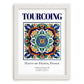 Tourcoing, France – Minimalist Travel Print, placed in minimal white frame