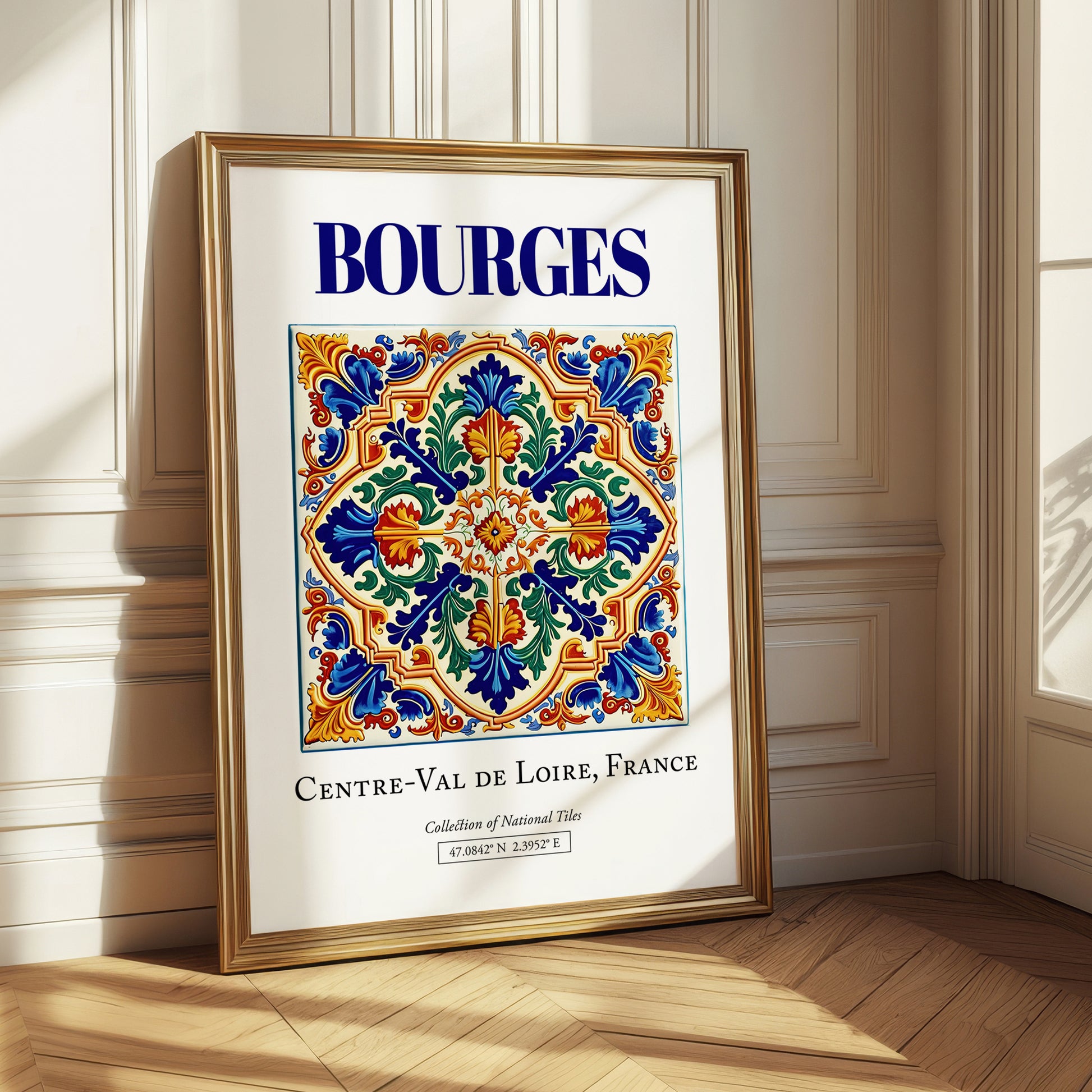 Bourges, France – Travel Wall Art, styled in a charming Paris street view