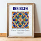 Bourges, France – Travel Wall Art, in wooden frame leaning on the floor