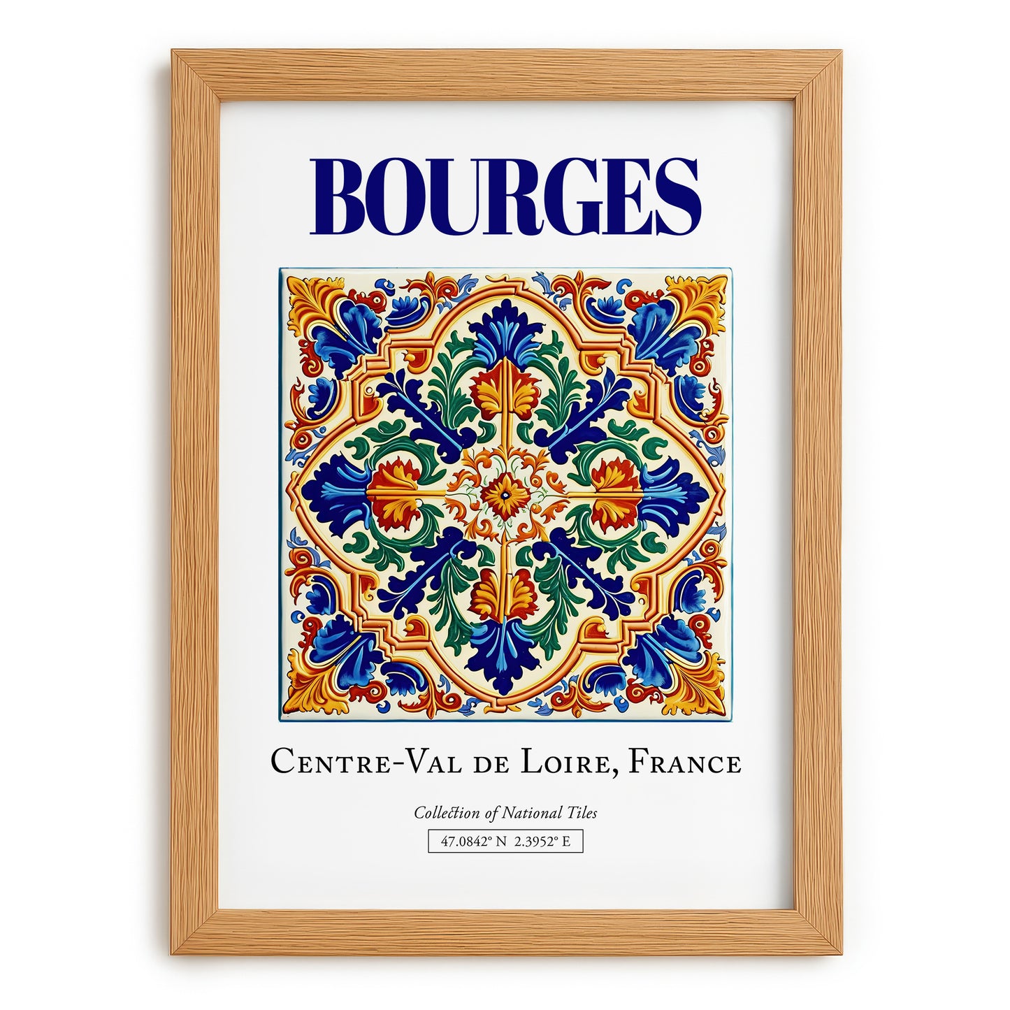 Bourges, France – Travel Wall Art, set in oak frame