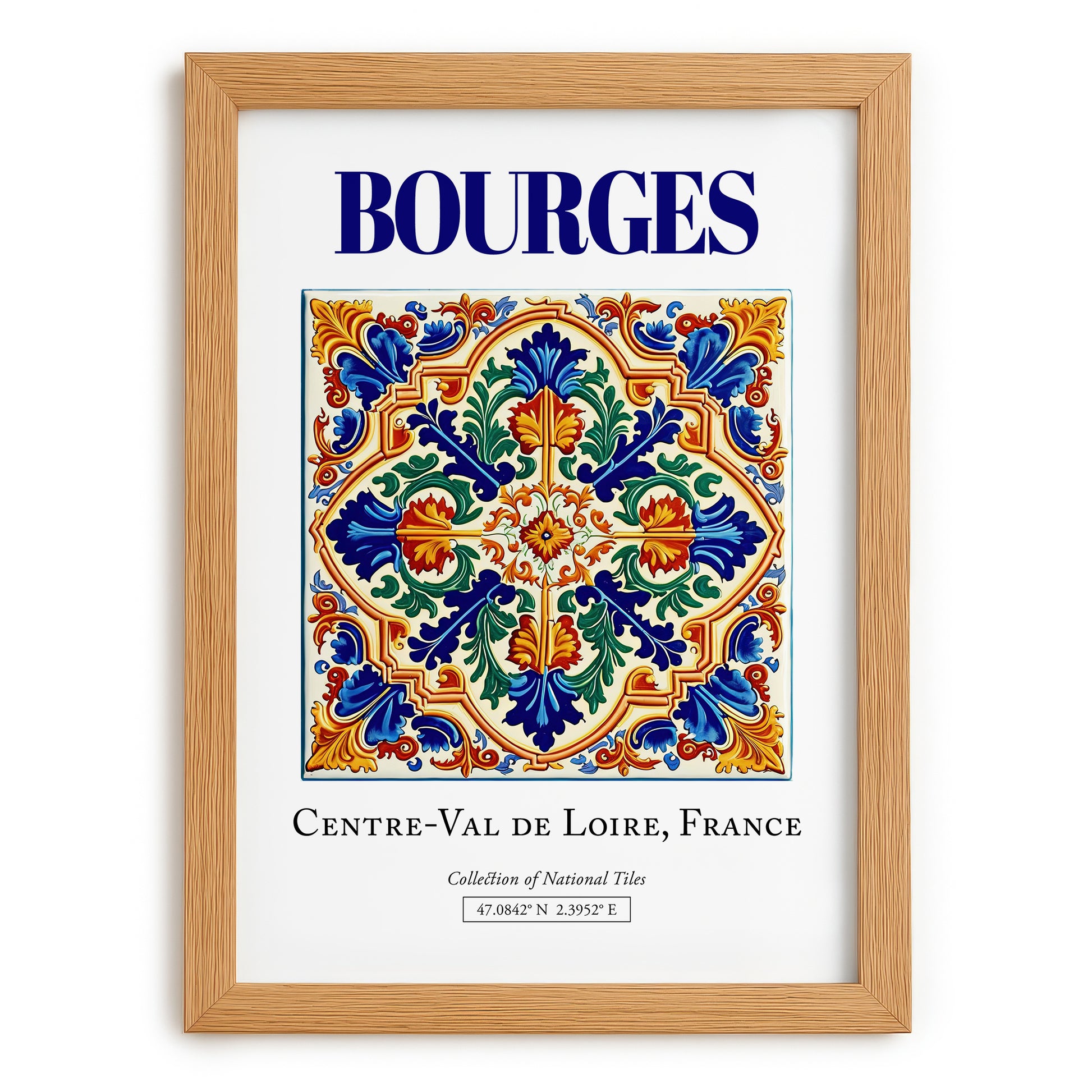 Bourges, France – Travel Wall Art, set in oak frame