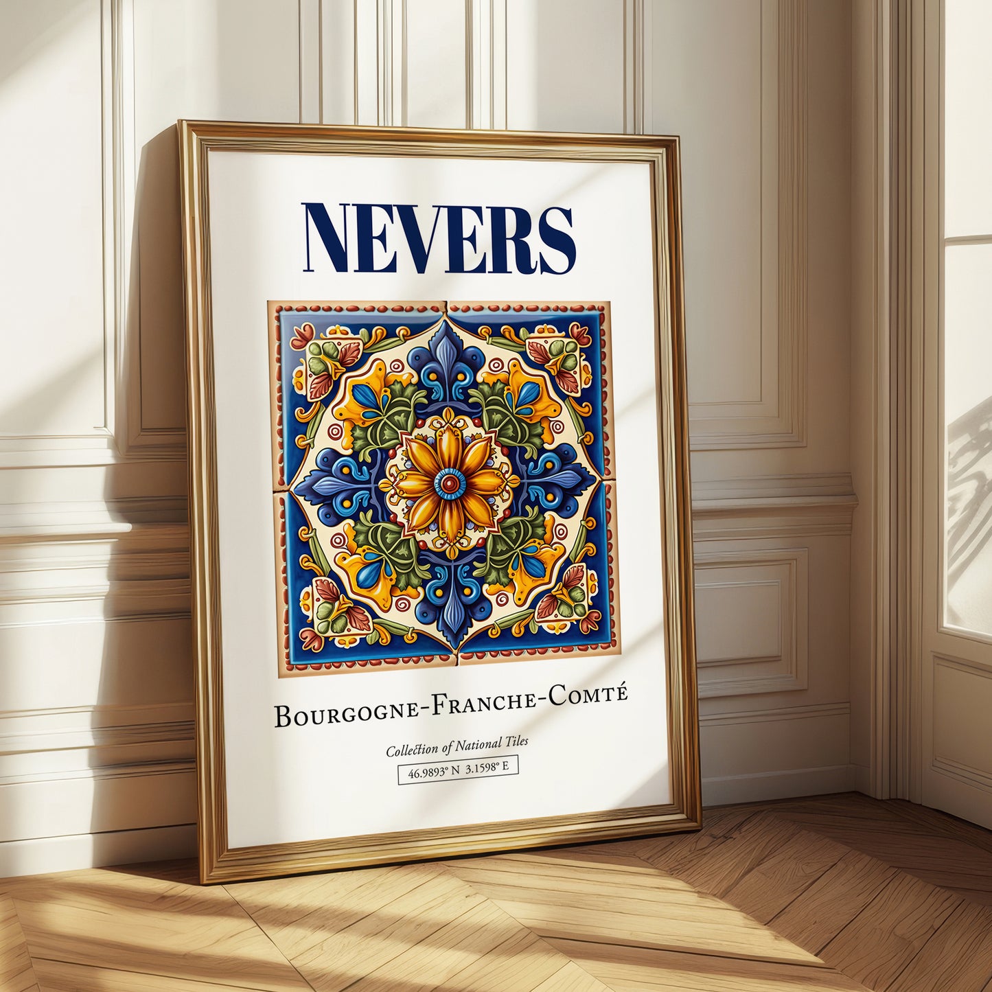 Nevers, France – Away From Home Poster, styled in a charming Paris street view