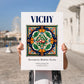 Vichy, France – Travel Print, no-text version framed in wood