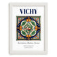 Vichy, France – Travel Print, placed in minimal white frame
