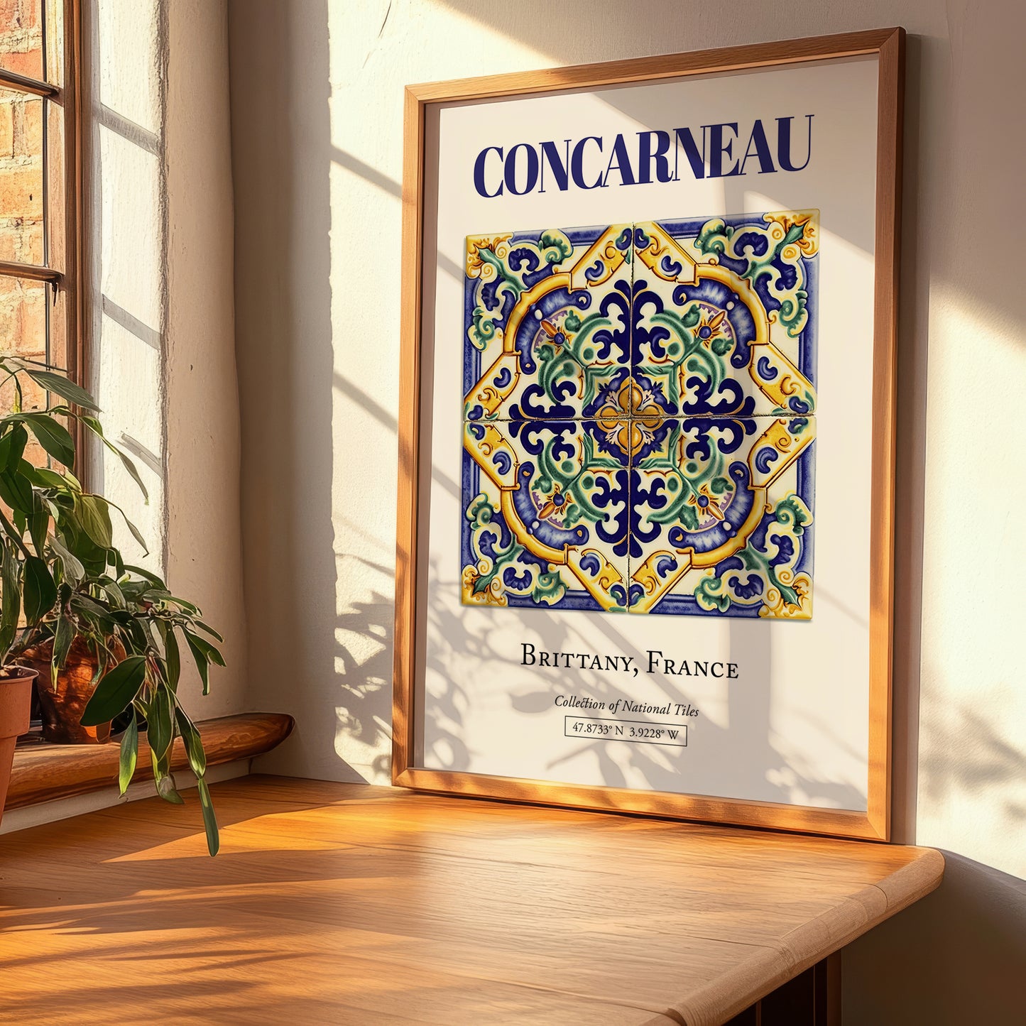 Concarneau, France – Travel Poster, clean layout with no caption