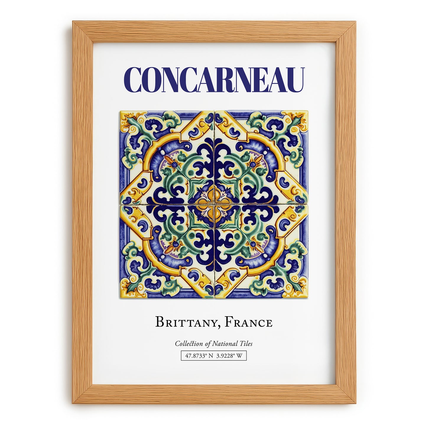Concarneau, France – Travel Poster, set in oak frame