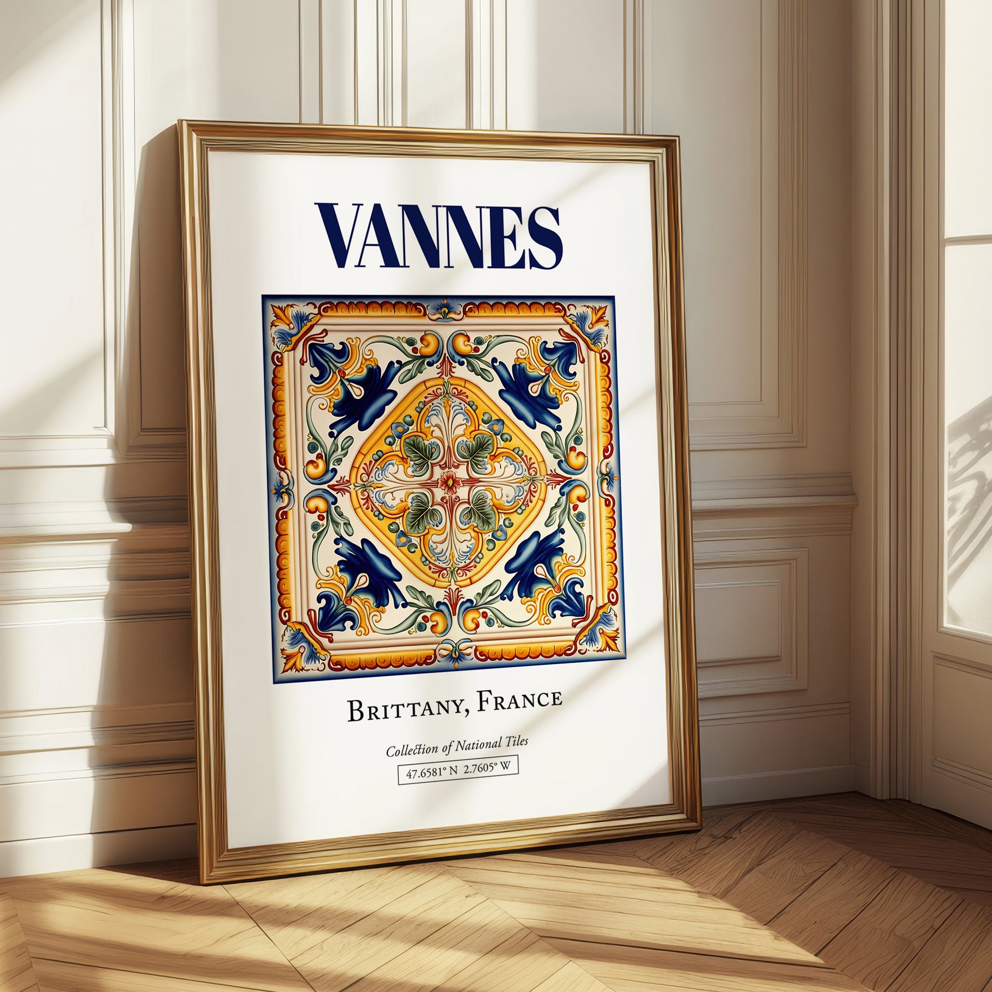 Vannes, France – Travel Wall Art, styled in a charming Paris street view