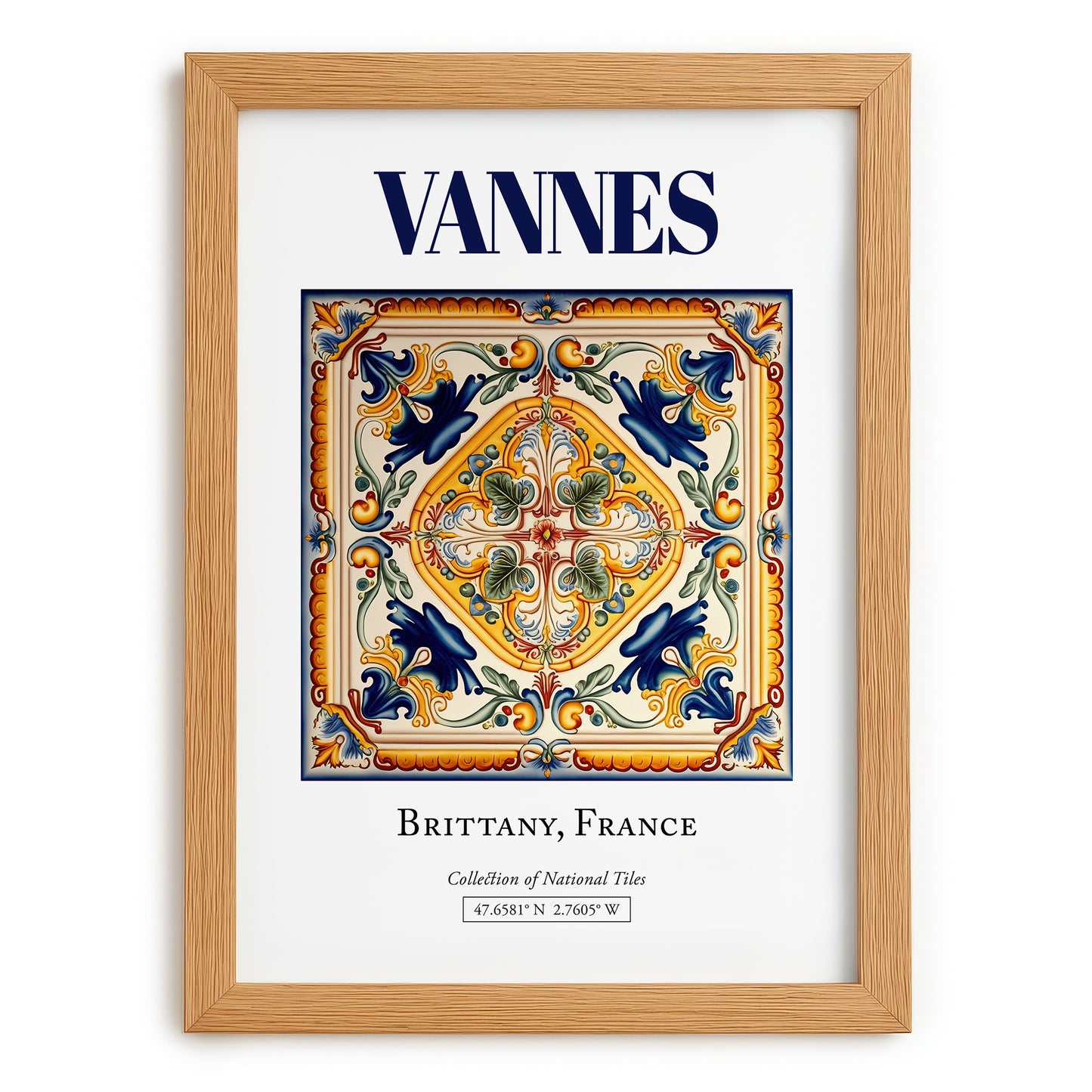 Vannes, France – Travel Wall Art, set in oak frame