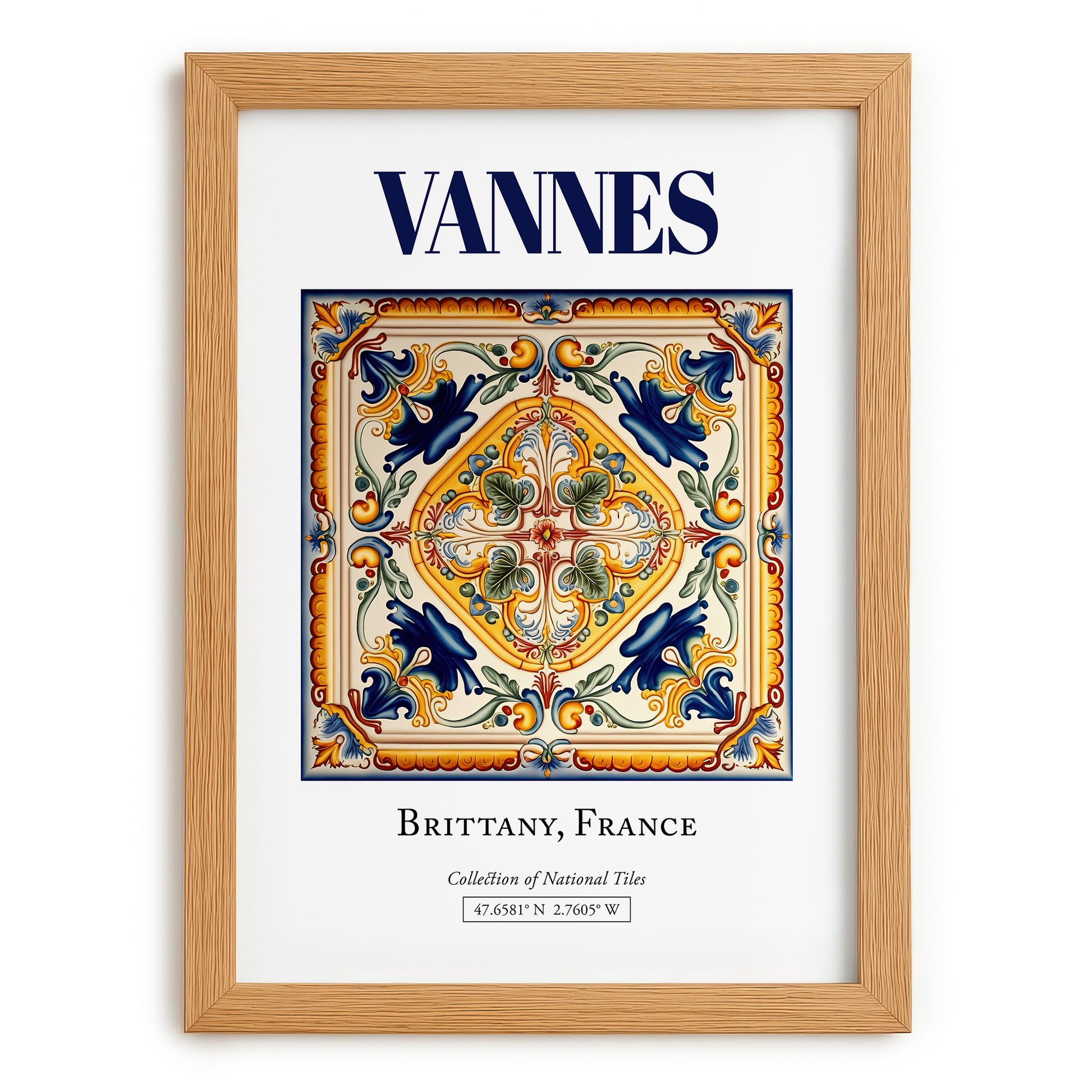 Vannes, France – Travel Wall Art, set in oak frame