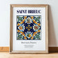 Saint-Brieuc, France – Cultural Heritage Wall Art, in wooden frame leaning on the floor