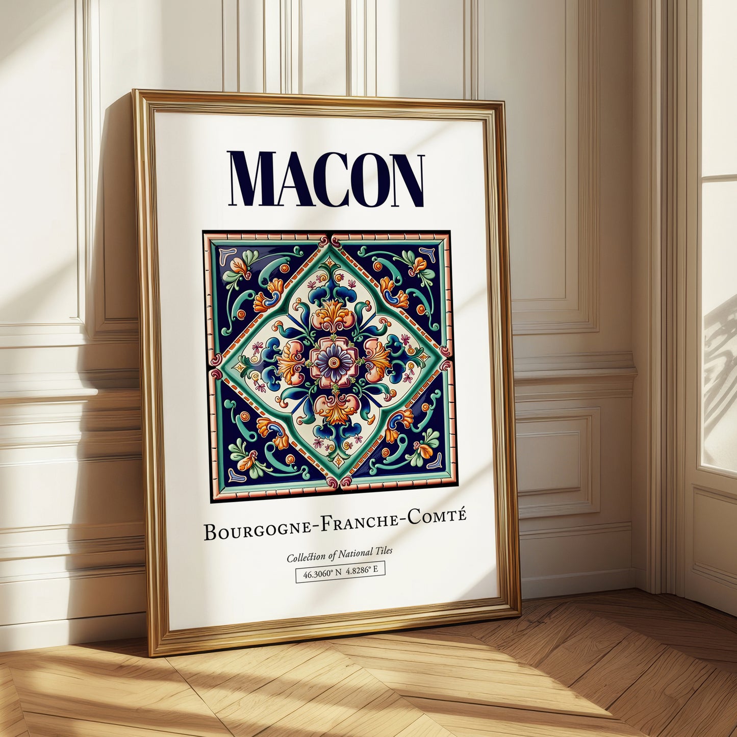 Macon, France – Travel Wall Decor, styled in a charming Paris street view