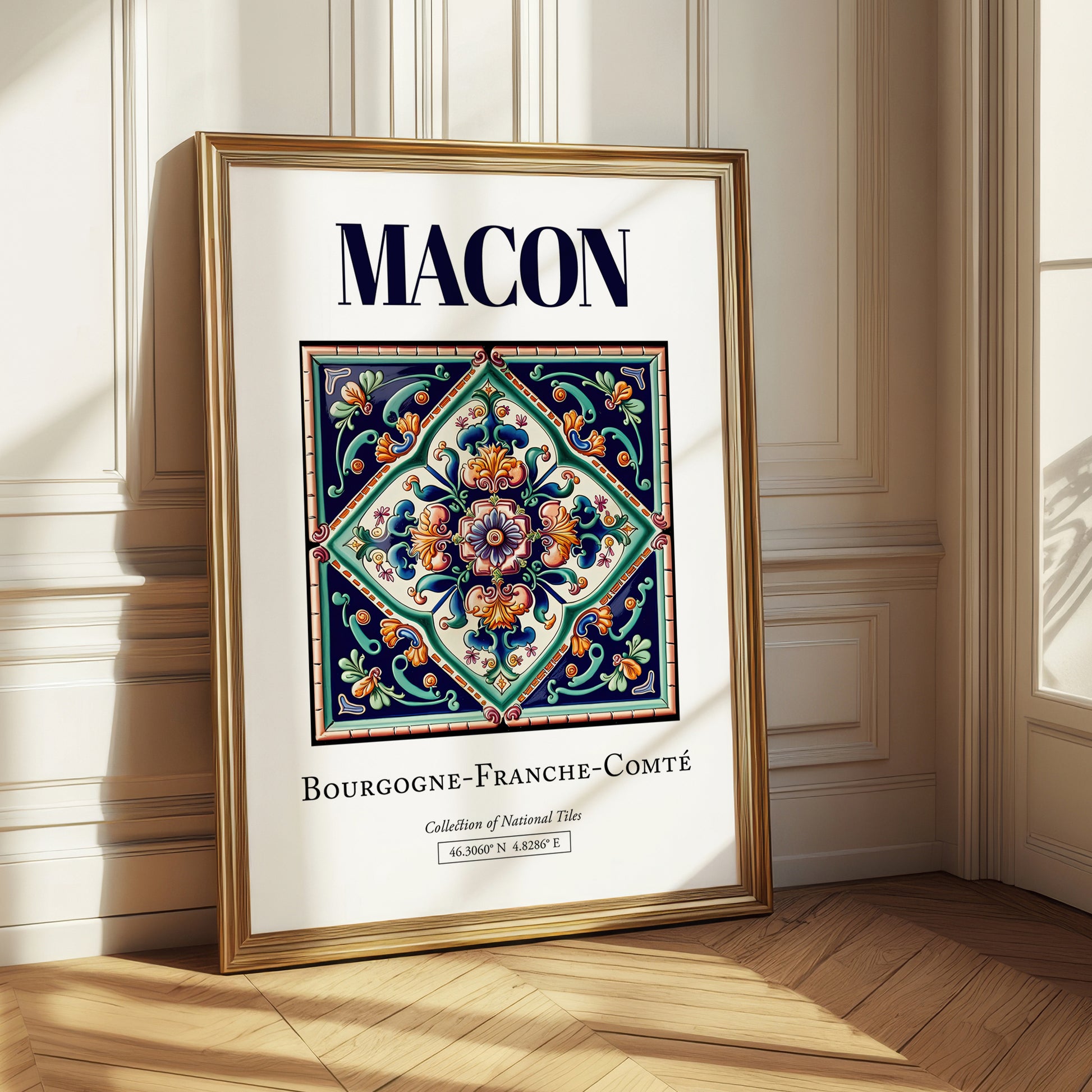 Macon, France – Travel Wall Decor, styled in a charming Paris street view