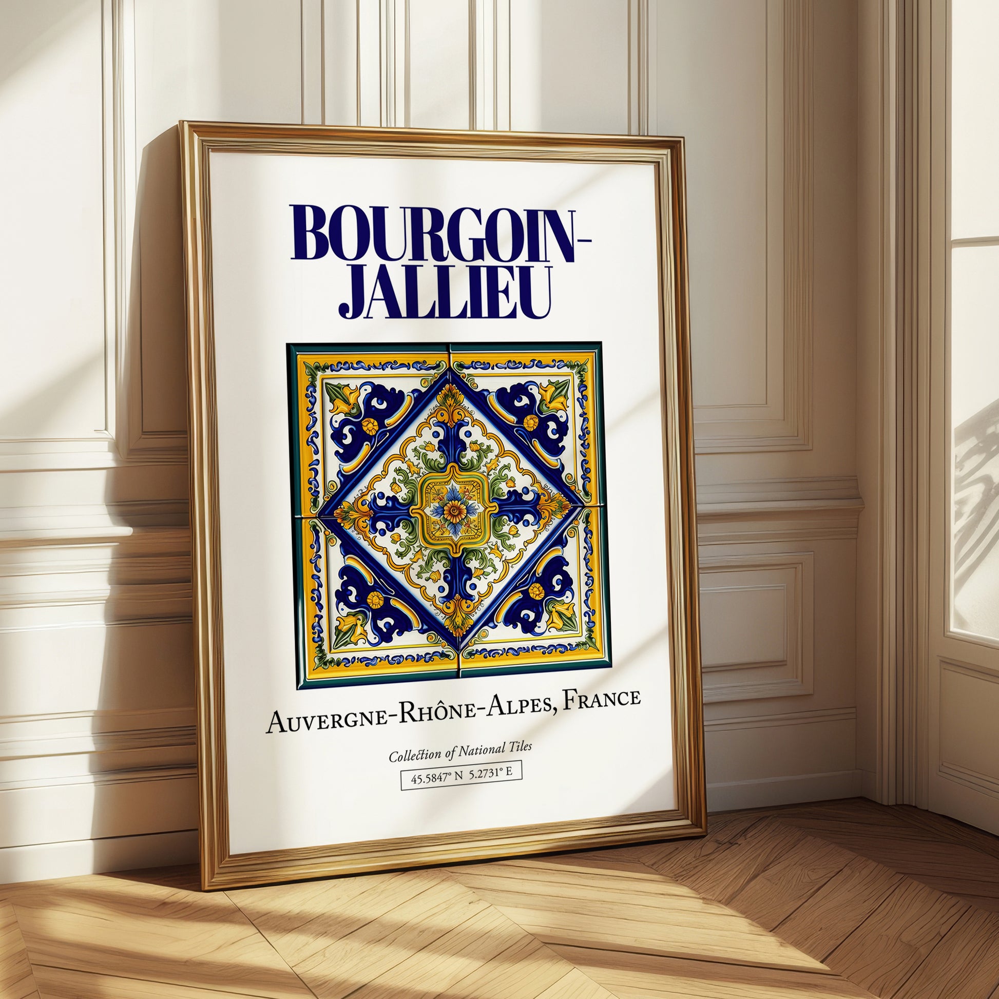 Bourgoin-Jallieu, France – Travel Poster, styled in a charming Paris street view