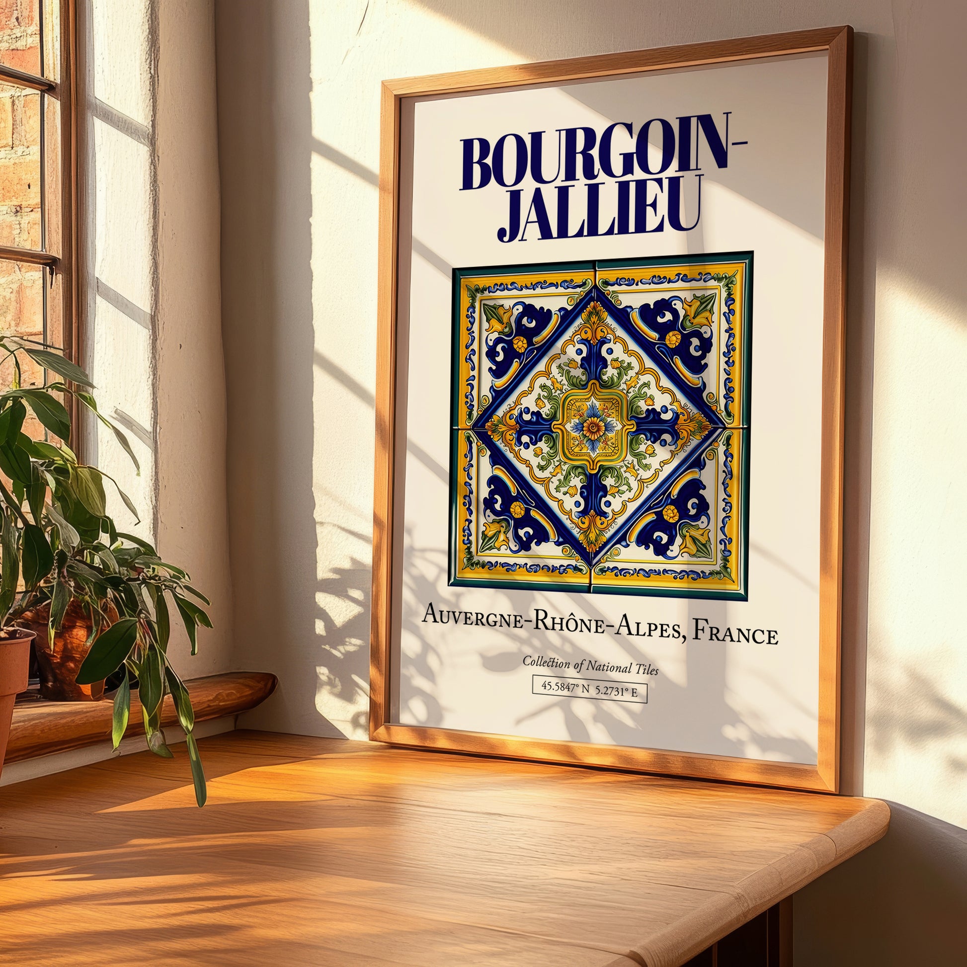 Bourgoin-Jallieu, France – Travel Poster, clean layout with no caption