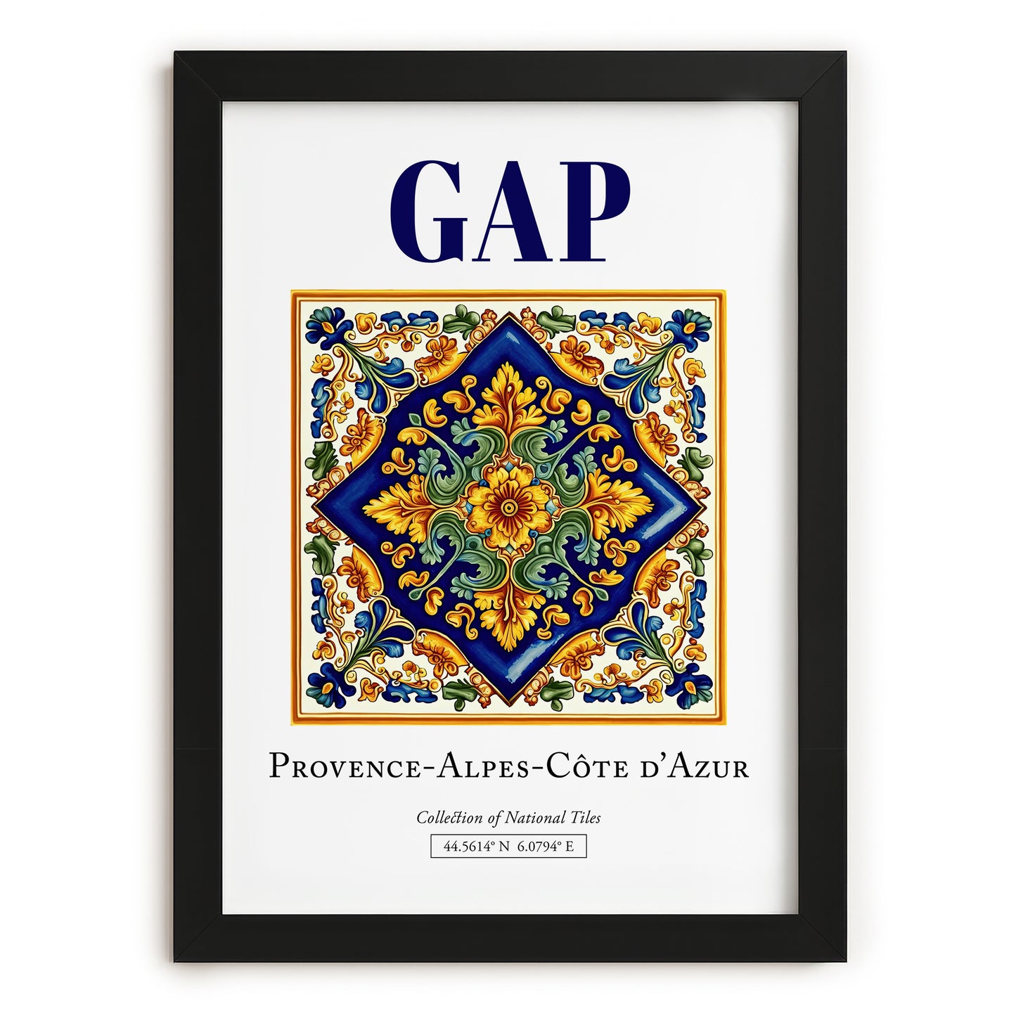 Gap, France – Country Culture Poster, in sleek black frame