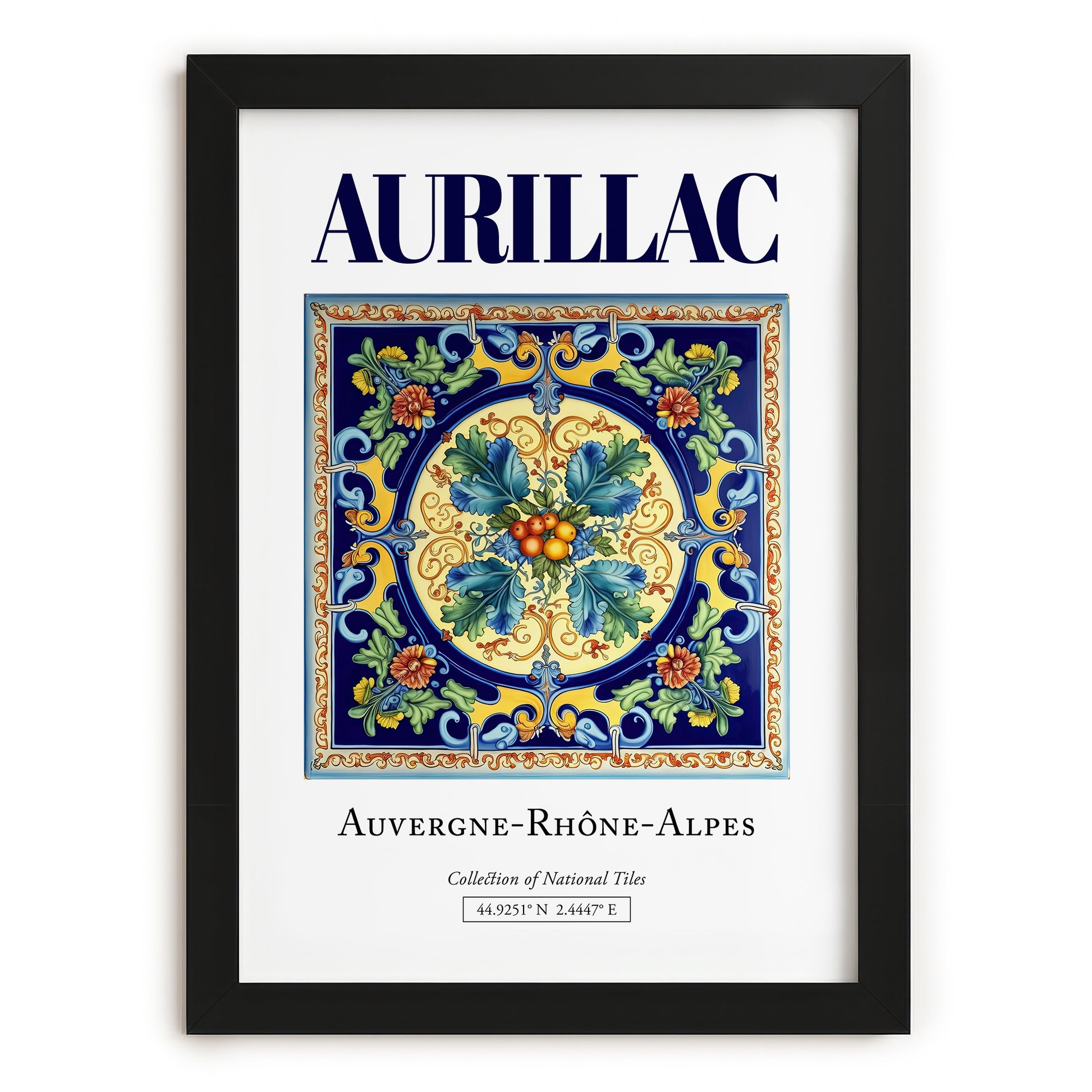 Aurillac, France – Travel Memories Wall Print, in sleek black frame